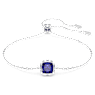 Birthstone bracelet, Square cut, September, Blue, Rhodium plated - Swarovski, 5692881