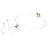 Birthstone bracelet, Square cut, August, Green, Rhodium plated - Swarovski, 5692882