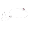Birthstone bracelet, Square cut, October, Pink, Rhodium plated - Swarovski, 5692883