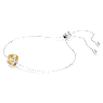 Birthstone bracelet, Square cut, November, Yellow, Rhodium plated - Swarovski, 5692884