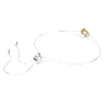 Birthstone bracelet, Square cut, November, Yellow, Rhodium plated - Swarovski, 5692884