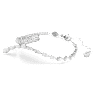 Matrix bracelet, Mixed cuts, White, Rhodium plated - Swarovski, 5693154