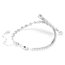 Matrix bracelet, Mixed cuts, White, Rhodium plated - Swarovski, 5693154