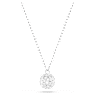 Dextera จี้สร้อยคอ, เจียระไนทรงกลม, ทรงกลม, ขาว, เคลือบโรเดียม - Swarovski, 5693206