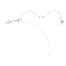 Dextera Y pendant, Round cut, Sphere and cube, White, Rhodium plated - Swarovski, 5693207