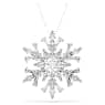 Idyllia 鏈墜和胸針, 混合式切割, 雪花, 白色, 鍍白金色 - Swarovski, 5693226