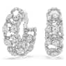 Constella 夾式耳環, 圓形切割, 白色, 鍍白金色 - Swarovski, 5693404