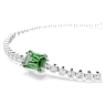 Matrix Tennis bracelet, Mixed cuts, Green, Rhodium plated - Swarovski, 5693411