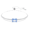 Matrix Tennis bracelet, Mixed cuts, Blue, Rhodium plated - Swarovski, 5693412