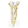 Stilla cocktail ring, Square cut, Pavé, White, Gold-tone plated - Swarovski, 5693501