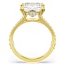 Stilla cocktail ring, Square cut, Pavé, White, Gold-tone plated - Swarovski, 5693501