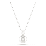 Matrix pendant, Crystal pearl, Round cut, White, Rhodium plated - Swarovski, 5693897