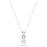 Matrix pendant, Crystal pearl, Round cut, White, Rhodium plated - Swarovski, 5693897