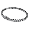 Matrix Tennis bracelet, Round cut, Gray, Ruthenium plated - Swarovski, 5693927