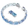Millenia 手鏈, 八角形切割，漸層色彩, 藍色, 鍍白金色 - Swarovski, 5694135