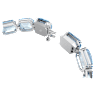 Millenia bracelet, Octagon cut, Color gradient, Blue, Rhodium plated - Swarovski, 5694135
