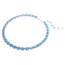 Millenia Tennis necklace, Octagon cut, Color gradient, Blue, Rhodium plated - Swarovski, 5694136