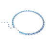 Millenia Tennis necklace, Octagon cut, Color gradient, Blue, Rhodium plated - Swarovski, 5694136