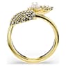 Bague Idyllia, Perle de cristal, Coquillage, Blanche, Placage de ton or - Swarovski, 5694972
