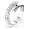 Dextera ring, White, Rhodium plated - Swarovski, 5695935