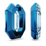 Lucent hoop earrings, Octagon shape, Small, Blue - Swarovski, 5696038