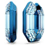 Lucent hoop earrings, Octagon shape, Small, Blue - Swarovski, 5696038