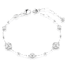 Imber bracelet, Round cut, White, Rhodium plated - Swarovski, 5696079