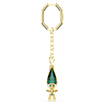 Good Luck Trolls key ring, Troll, Green, Gold-tone plated - Swarovski, 5696147