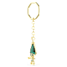 Good Luck Trolls key ring, Troll, Green, Gold-tone plated - Swarovski, 5696147