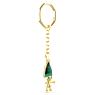 Good Luck Trolls key ring, Troll, Green, Gold-tone plated - Swarovski, 5696147