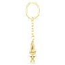 Good Luck Trolls key ring, Troll, Green, Gold-tone plated - Swarovski, 5696147