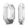 Lucent hoop earrings, Octagon shape, Small, White - Swarovski, 5696289