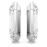 Lucent hoop earrings, Octagon shape, Small, White - Swarovski, 5696289