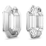 Lucent hoop earrings, Octagon shape, Small, White - Swarovski, 5696289