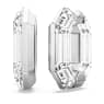 Lucent hoop earrings, Octagon shape, Small, White - Swarovski, 5696289