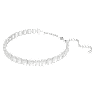 Millenia choker, Octagon cut, White, Rhodium plated - Swarovski, 5696292