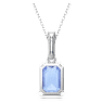 Millenia Kolye, Sekizgen kesim, Mavi, Rodyum kaplama - Swarovski, 5696518