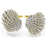 Idyllia bangle, Shell, White, Gold-tone plated - Swarovski, 5696936