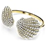 Idyllia bangle, Shell, White, Gold-tone plated - Swarovski, 5696936