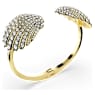 Idyllia bangle, Shell, White, Gold-tone plated - Swarovski, 5696936
