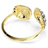 Idyllia bangle, Shell, White, Gold-tone plated - Swarovski, 5696936
