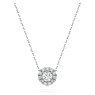 Colgante solitario con halo Eternity, Diamantes creados en laboratorio (peso total de 0,23 quilate), Forma redonda, Plata de ley - Swarovski, 5697105