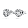 Eternity halo stud earrings, Lab-grown diamonds 0.45 ct tw, Round shape, Sterling silver - Swarovski, 5697108
