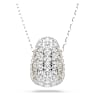Sublima pendant, Round cut, White, Rhodium plated - Swarovski, 5697190