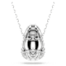 Sublima pendant, Round cut, White, Rhodium plated - Swarovski, 5697190