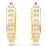 Pendientes de aro Matrix, Talla redonda, Blancos, Baño tono oro - Swarovski, 5697228