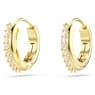 Pendientes de aro Matrix, Talla redonda, Blancos, Baño tono oro - Swarovski, 5697228