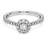 Anello solitario halo Eternity, Diamanti creati in laboratorio 0,45 ct tw, Forma rotonda, Argento sterling - Swarovski, 5697430