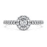 Anello solitario halo Eternity, Diamanti creati in laboratorio 0,45 ct tw, Forma rotonda, Argento sterling - Swarovski, 5697430