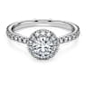 Bague solitaire halo Eternity, Diamants créés en laboratoire 0,8 ct tw, Forme ronde, Or blanc 14 carats - Swarovski, 5697432